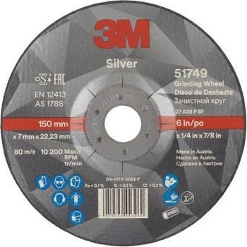 3M Silver brusný kotouč T27 150 x 7 mm 51749