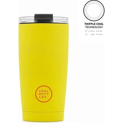 Cool Bottles Nerezový termohrnek Vivid Yellow třívrstvý 550 ml