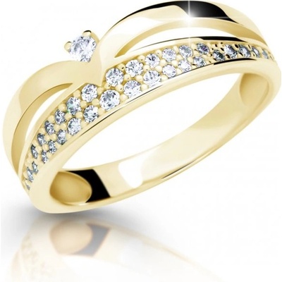 Zodiax Zlatý dámský prsten se zirkony 871