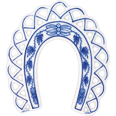 Vánoční ozdoba podkova 10365 Cibulák Český porcelán Dubí