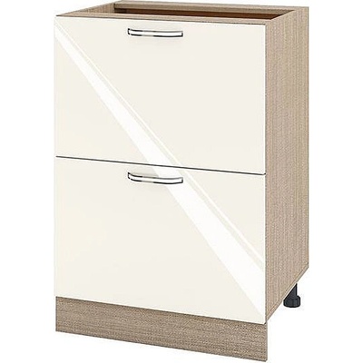 ИРИМ Долен кухненски шкаф Сити МФ-Крийм гланц-11-44 60 см