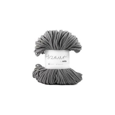 Bavlněná šnůra MILA 3 mm - šedá tmavá