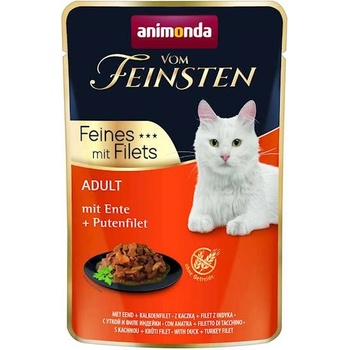 Animonda Cat Vom Feinsten Adult Duck + Turkey Fillet 85g пакетче