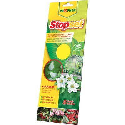 Propher Žluté lepové desky Stopset 25x10 cm - 5 ks