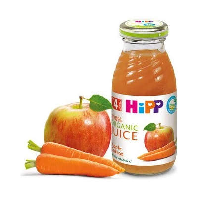 HiPP БИО Сок от ябълки и моркови - 200 мл
