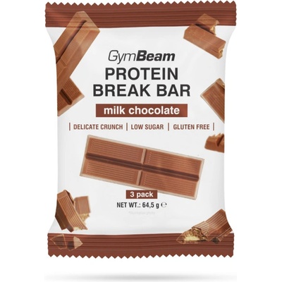 GymBeam Protein Break Bar 3pack 64,5 g – Zbozi.Blesk.cz