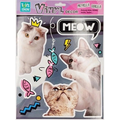 Vinylové samolepky mačky meow