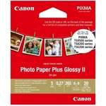 Canon Photo Paper Plus II 2311B070, 265 g/m2, 3.5x3.5", 8.89x8.89cm, 20 бр. , гланцирана, квадратна, бяла, фотохартия (2311B070)