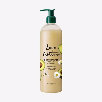 Oriflame šampon 2v1 s avokádovým olejem a heřmánkem Love Nature 500 ml