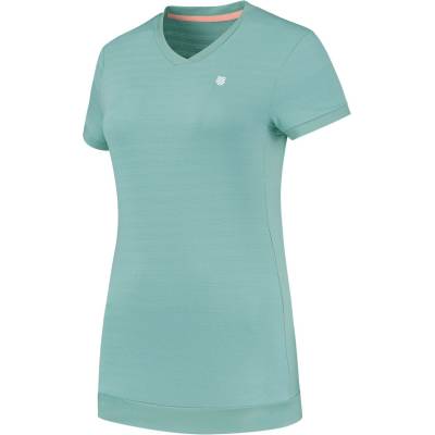 K Swiss Дамска тениска K Swiss KS Hypercourt V-Neck T-Shirt Womens - Nile Blue