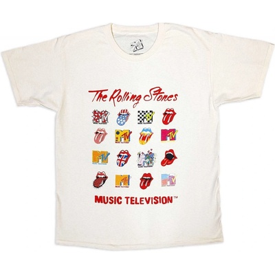 MTV tričko Rolling Stones Logo Mashup natural