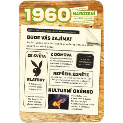Blahopřaní 1960 - česky, varianta B