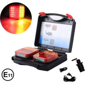  Безжични Wireless Лед Led Стопове с Магнит 12V 24V за Ремарке Каравана Платформа 5 Функции