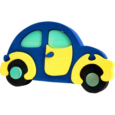 Fauna vkládací puzzle z masivu velké auto modré brouk