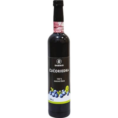 Dobrio Čučoriedka lesná 100% ovocná šťava BIO 500 ml