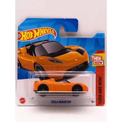 Mattel Hot Wheels Tesla Roadster oranžová