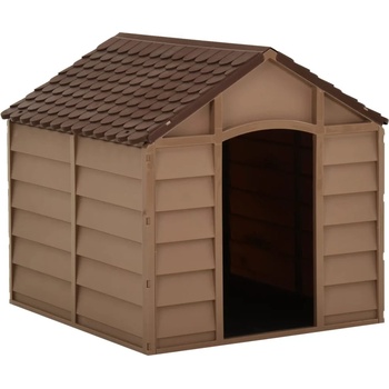 Image 1 of vidaXL Кучешка колиба, кафява, 71x71, 5x68 см, РР (316180)