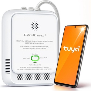 Qoltec 52654 Детектор за природен газ и въглероден оксид Wi-Fi Tuya (52654)