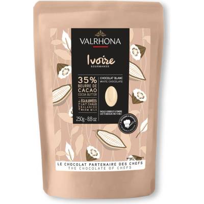 Valrhona 35% bílá čokoláda pecky Ivore 250 g