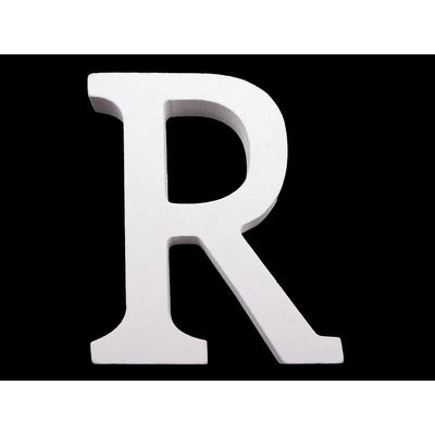 Fotorekvizita - dřevěné písmeno bílé R - 8cm