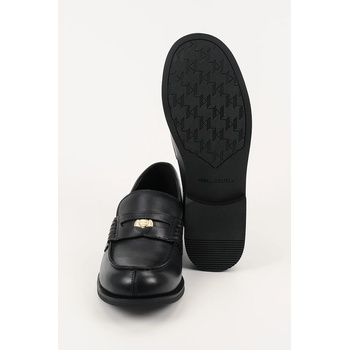 Karl Lagerfeld Кожени мокасини Karl Lagerfeld MIA в черно с равна подметка KL42125 (KL42125.000)