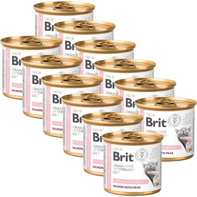 Brit Брит Ветеринарни Диети GF котка Хипоалергенна 12 x 200 г