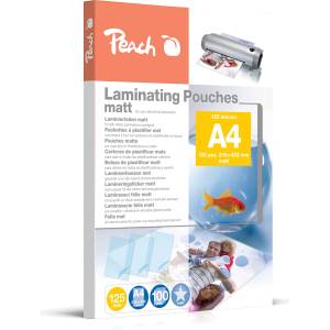 Peach laminating foils A4 matt 100 pieces 2 x 125 mic (250 m) - writable - S-PP525-22 (S-PP525-22)