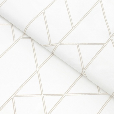 Goldea bavlněné plátno - geometrické linie na bílém 160 cm