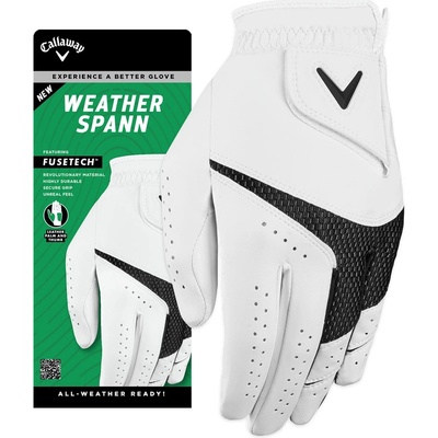 Callaway Weather Spann Mens Golf Glove 24 ML Ľavá biela