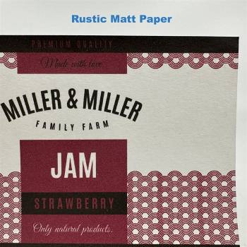 Image 1 of Rustic Matt Papir (FSC) label test roll - 10 cm x 4 meter (testroll13)