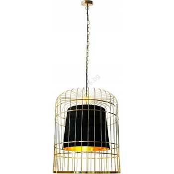 Auhilon Пендел LONGIS 2xE27/60W/230V Ø 60 см златист/черен (AU0242)