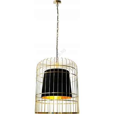 Auhilon Пендел LONGIS 2xE27/60W/230V Ø 60 см златист/черен (AU0242)