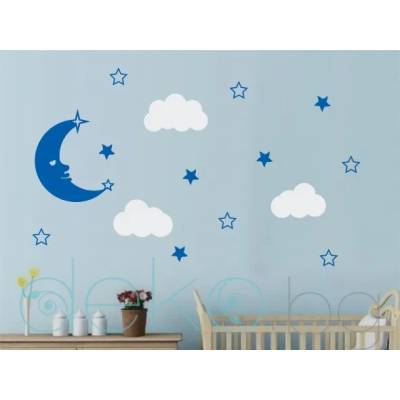 Комплект Луна с облачета и звезди (1185)