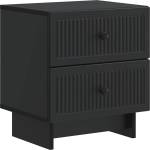 vidaXL Нощен шкаф Черно 43 x 34, 5 x 47, 5 см Инженерна дървесина (893837)