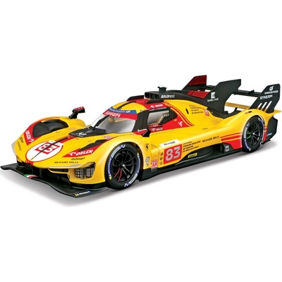 Bburago - RACING FERRARI 499P žlutá 1:18