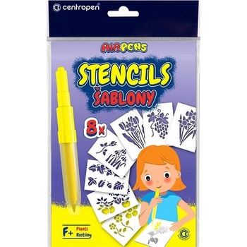 Centropen Šablony A5 Květiny 8 ks