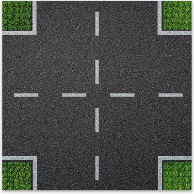 BRIXIES Plus 225.007 Designová podložka na stavění - křižovatka 25,5 x 25,5 cm