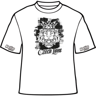 Pánské triko Machine Czech Lion bílé