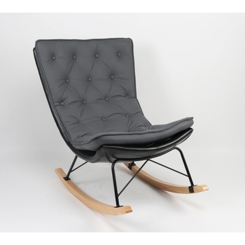 Bogdan Furniture Europe Люлеещ фотьойл atlas сиво/черно/натурално