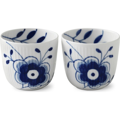 Royal Copenhagen Porcelánový svietnik Blue Fluted Mega – set 2 ks