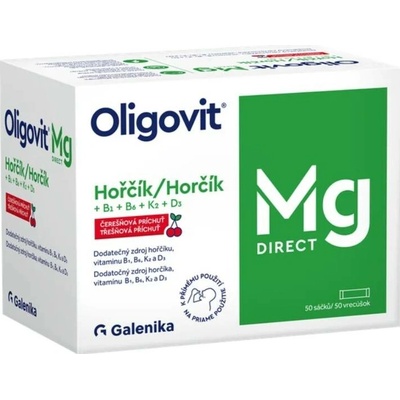 Oligovit Mg DIRECT Hořčík + B1 + B6 + K2 + D3 50 sáčků