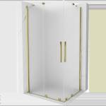 Mexen Velar Duo плъзгаща се душ кабина 100 x 90 см, скреж, злато - 871-100-090-32-50 (871-100-090-32-50)