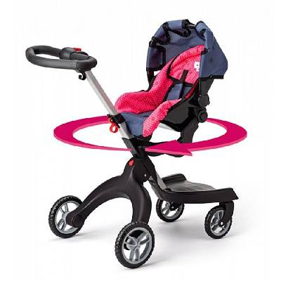Модерна количка за кукли и столче за кола 2 в 1 - Woody