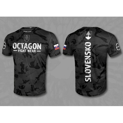 Octagon športové tričko detské Slovak Collection 2024 čierne