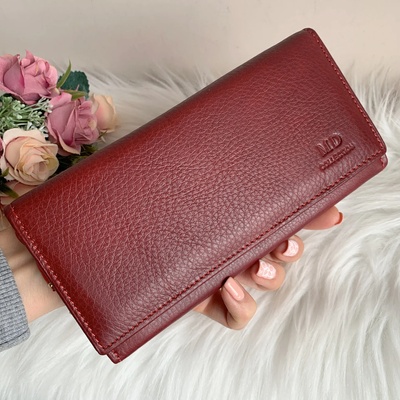 Портмоне Бордо Естествена кожа Модел md 001