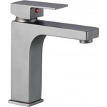Inter Ceramic Стоящ смесител за умивалник " ЯСМИНА GUN GRAY" ICF 1008866GG, месинг, сив, 17.5x16см (1008866GG)