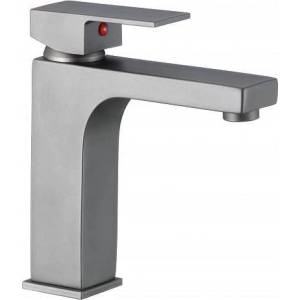 Inter Ceramic Стоящ смесител за умивалник " ЯСМИНА GUN GRAY" ICF 1008866GG, месинг, сив, 17.5x16см (1008866GG)