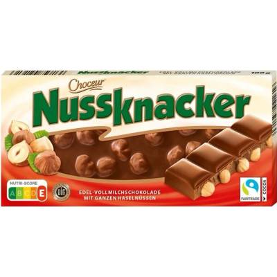 Nussknacker mléčná s celými lískovými oříšky Choceur 100 g