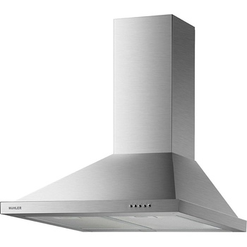 Muhler Абсорбатор Muhler AMK-995CH-S, INOX, коминен, декоративен, 488.4 m³/ч, 122W (1009285)