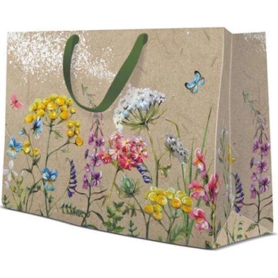 Dárková taška PAW horizontální 26,5x33x13,5 cm Luční květiny